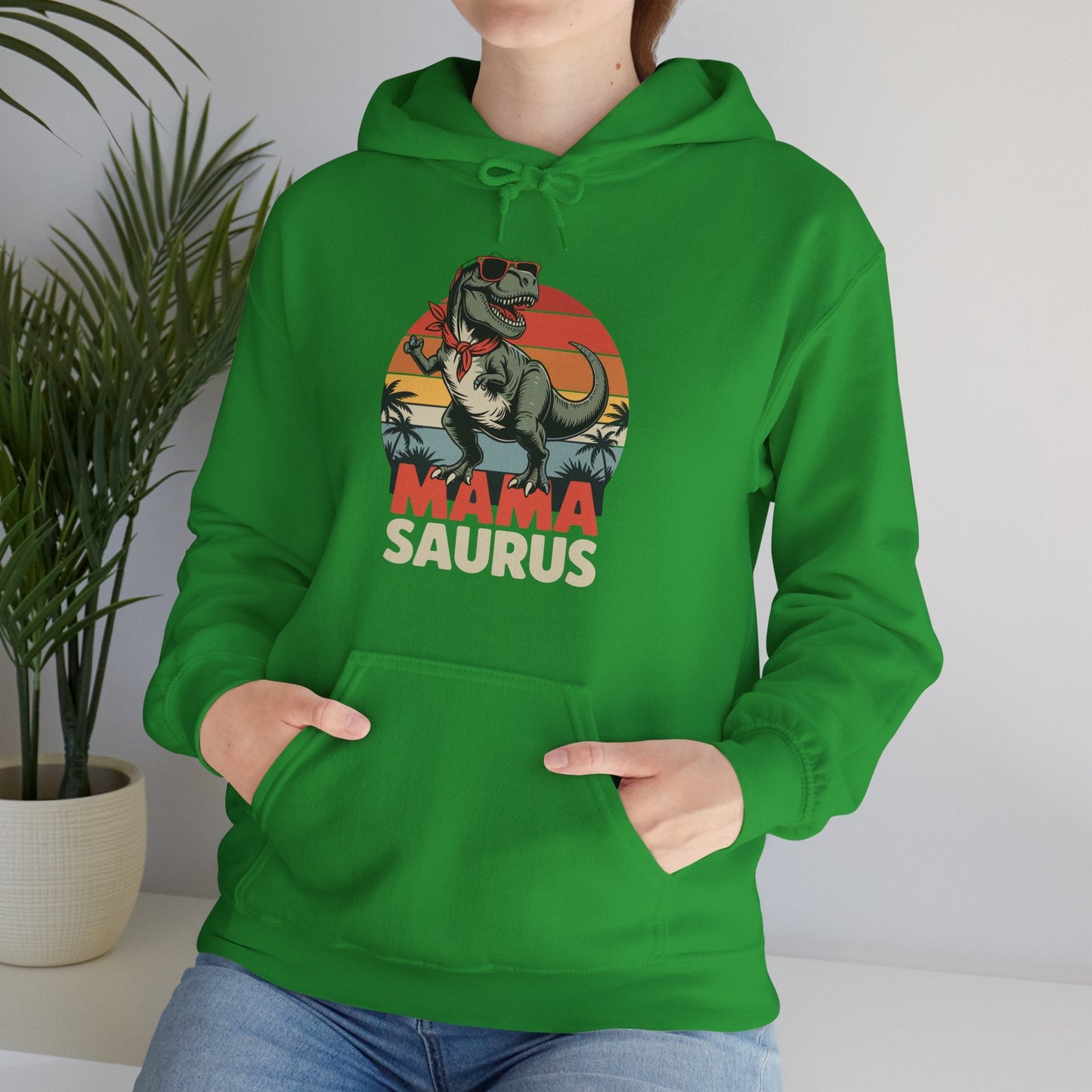 Mamasaurus T Rex Dinosaur Mama Saurus Family Matching Women Hoodie