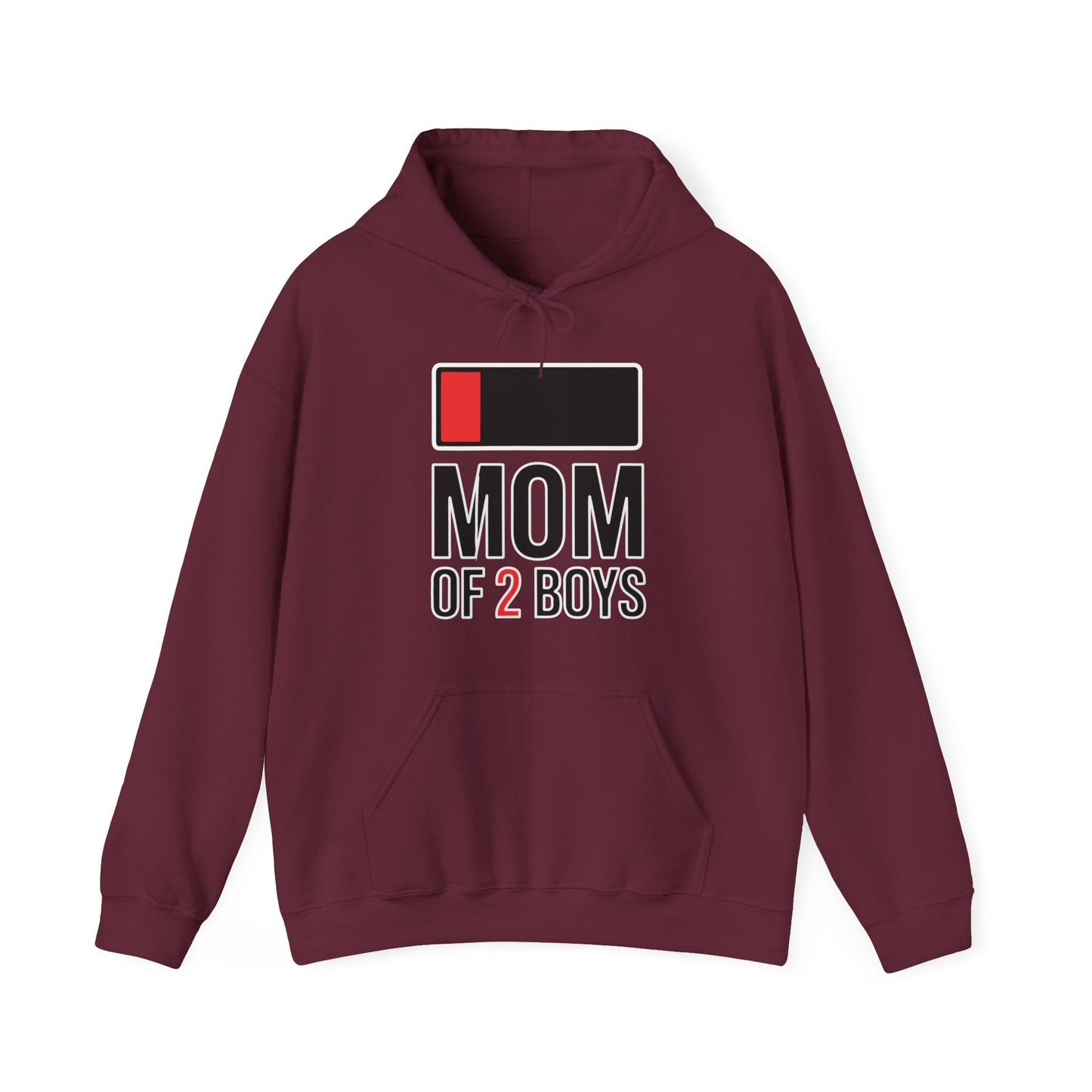 Mom of 2 Boys Gift from Son Mothers Day Birthday Women Hoodie