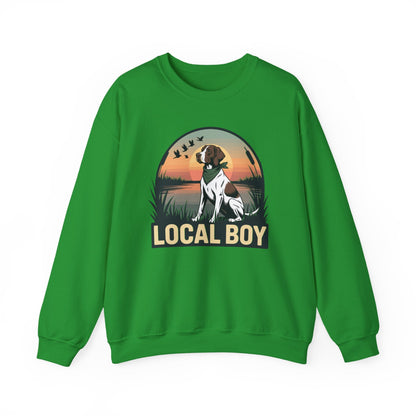 Local Boy Hunting Dog Vintage Sunset Hunting Season Sweatshirt
