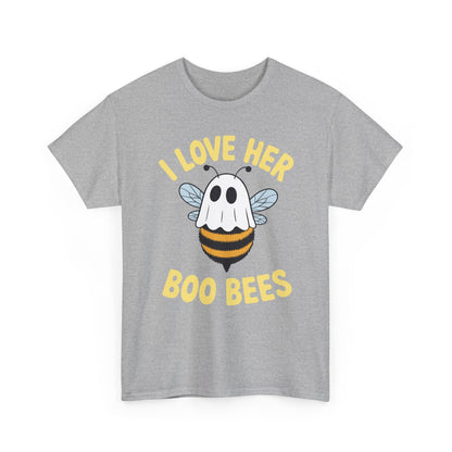 I Love Her Boo Bees Couples Halloween Adult Costume His Men T-Shirt