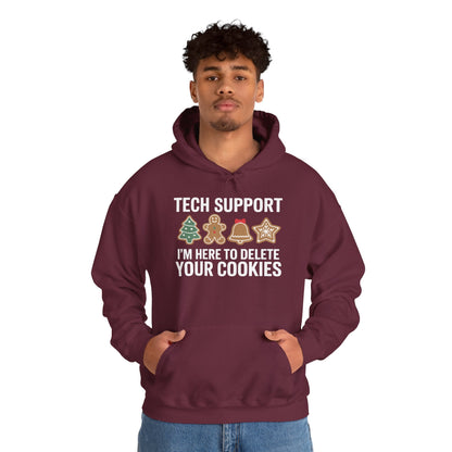 Christmas Tech Support Here To Delete Cookies Xmas Men Women Hoodie
