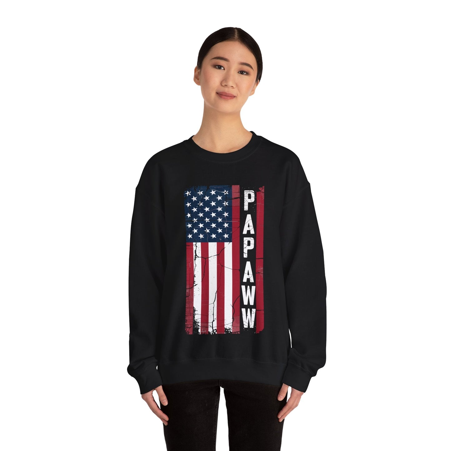 Papaw Grandpa US American Flag Shirt Grandfather Day Sweatshirt