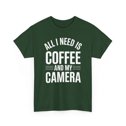 All I Need Is Coffee And My Camera Photography Gift T-Shirt