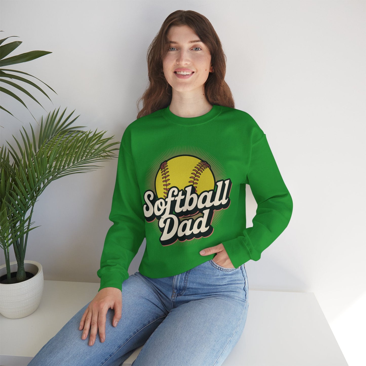 Funny Fathers Day Softball Dad Gift From Daughter Son Wife Sweatshirt
