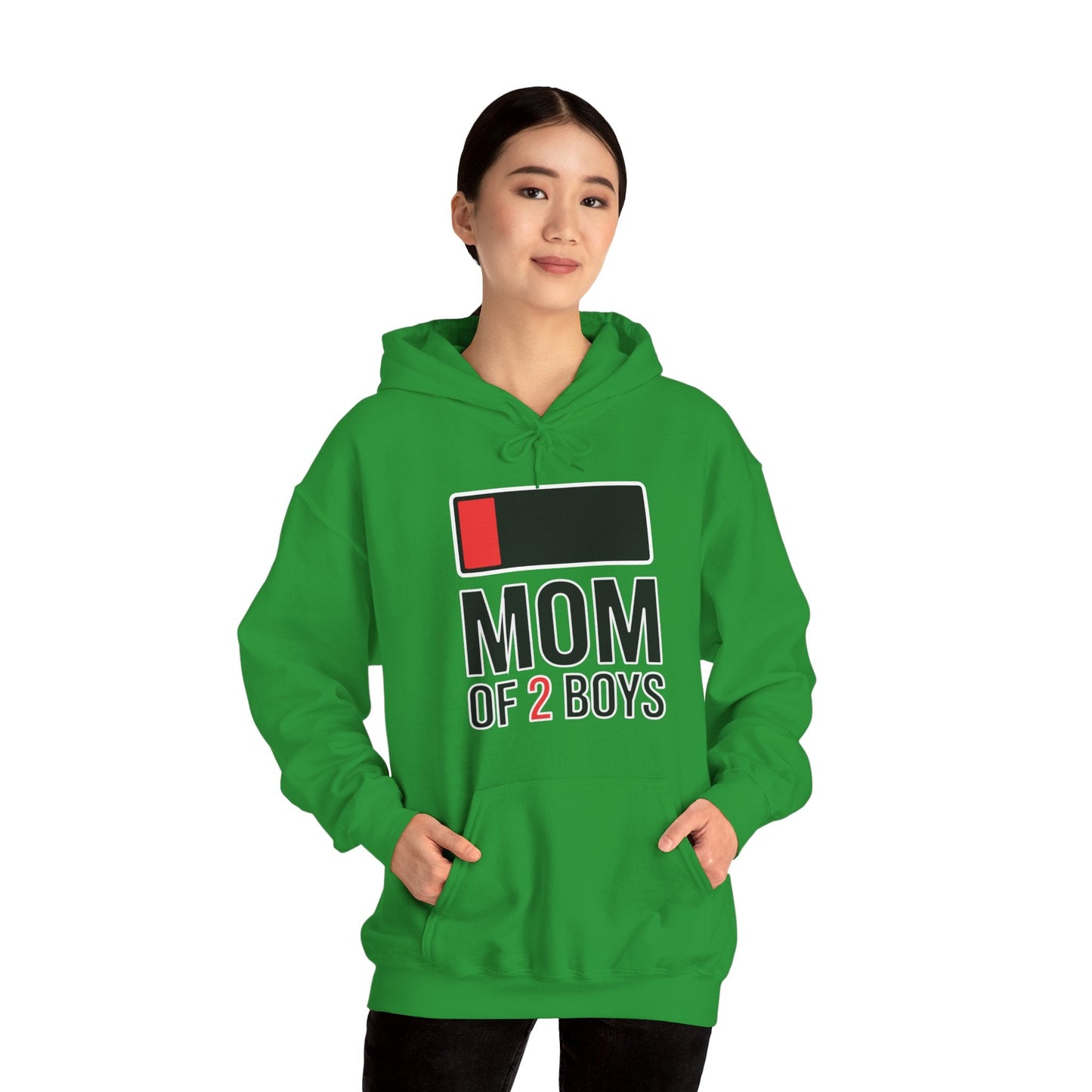 Mom of 2 Boys Gift from Son Mothers Day Birthday Women Hoodie