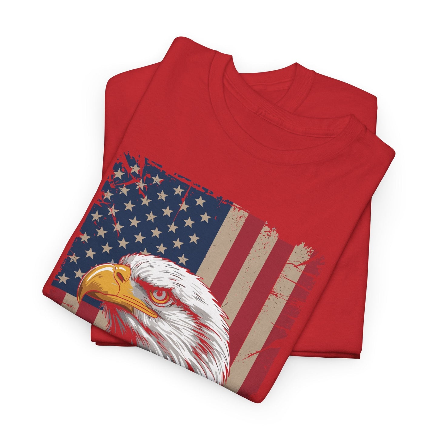 American Flag Bald Eagle Patriotic Red White Blue T-Shirt