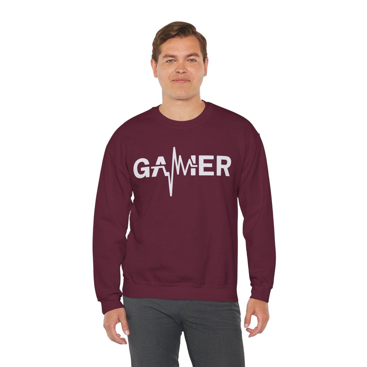 Gamer Heartbeat Video Games Graphic Sweatshirt