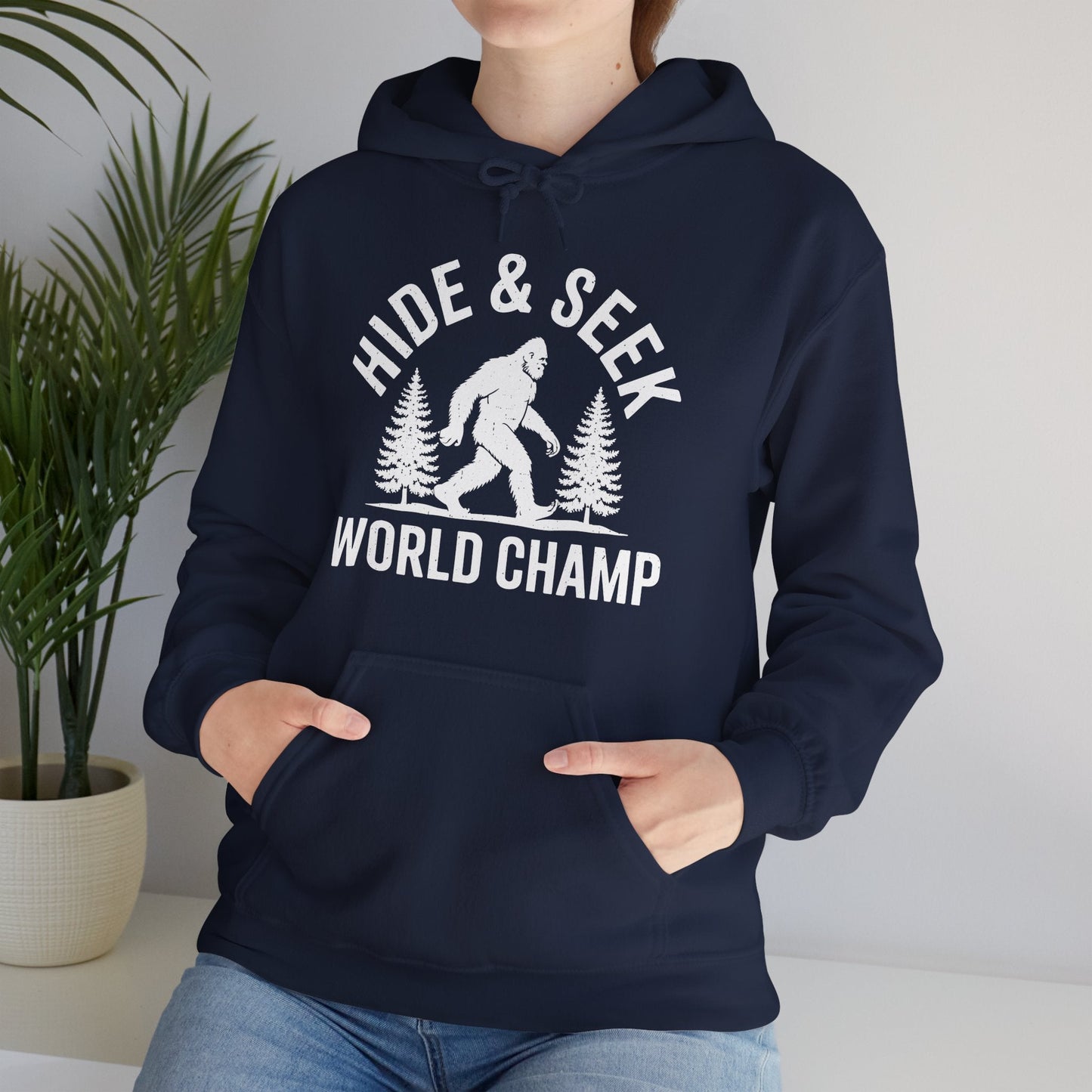 Bigfoot Hide And Seek World Champion Sasquatch Retro Vintage Hoodie