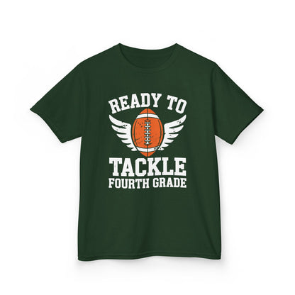 Ready To Tackle Fourth Grade Back To School Football T-Shirt
