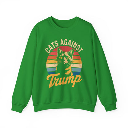Cats Against Trump Funny Anti Trump Election Funny Cat Sweatshirt