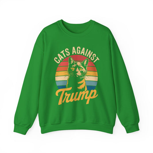 Cats Against Trump Funny Anti Trump Election Funny Cat Sweatshirt