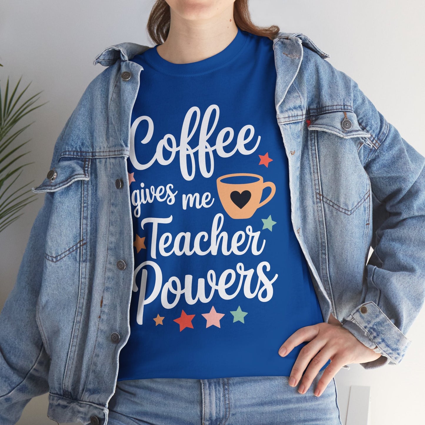 Coffee Gives Me Teacher Powers, Cute Teacher Appreciation T-Shirt