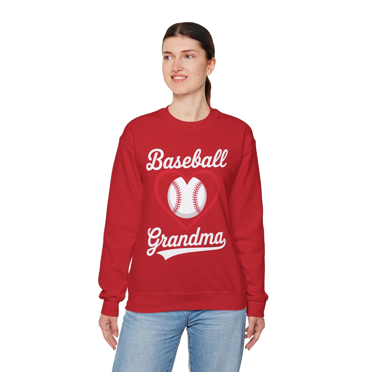 Baseball Grandma Women Baseball Heart Mothers Day Sweatshirt