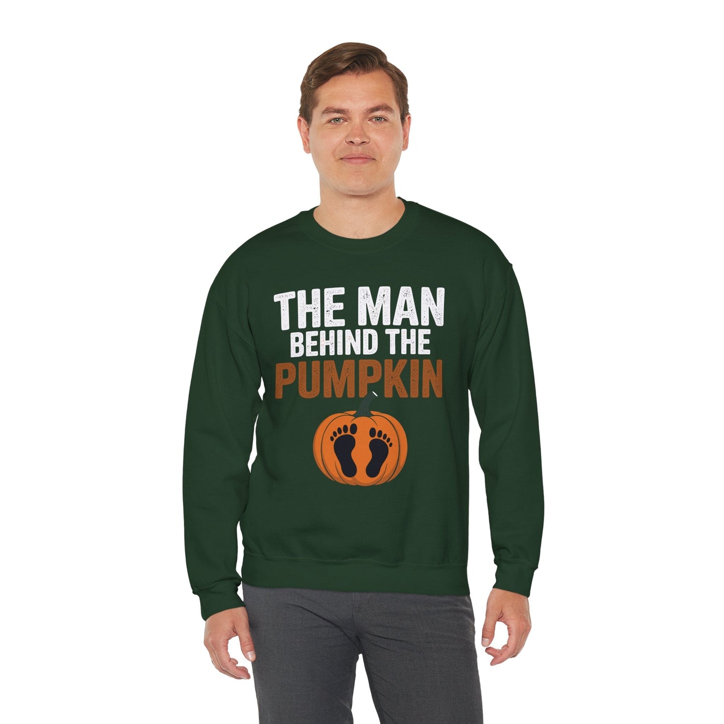 Pregnant Thanksgiving Costume for Dad Expecting Lil Pumpkin Sweatshirt