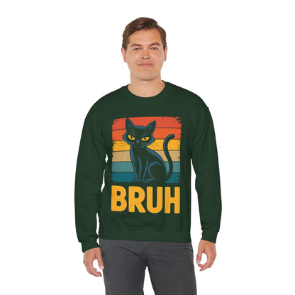 Funny Cat Bruh For Teens Boys Girls Men Women Meme Graphic Sweatshirt