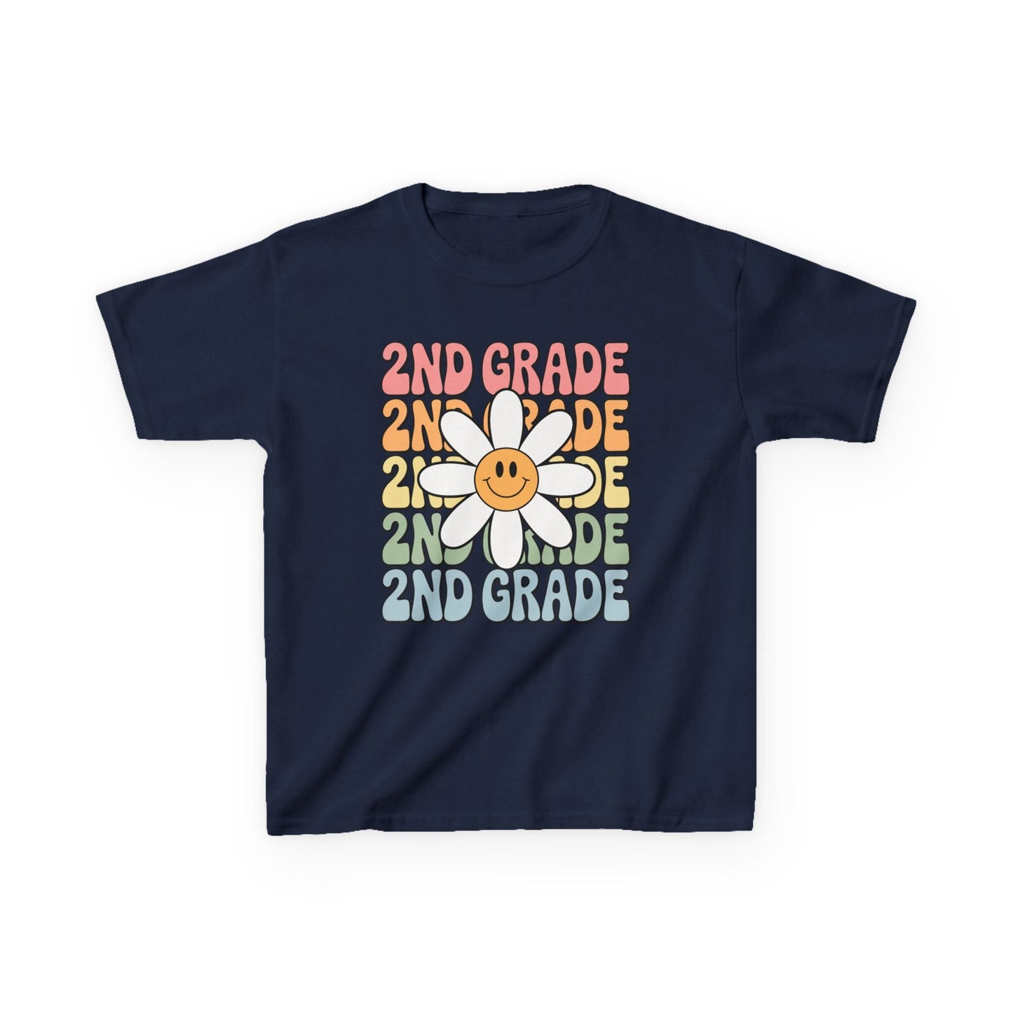 Groovy 2nd Grade Back To School First Day of Second Grade T-Shirt