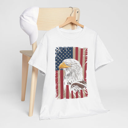 American Flag Bald Eagle Patriotic Red White Blue T-Shirt