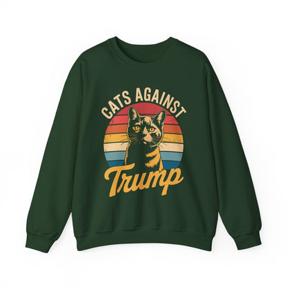 Cats Against Trump Funny Anti Trump Election Funny Cat Sweatshirt