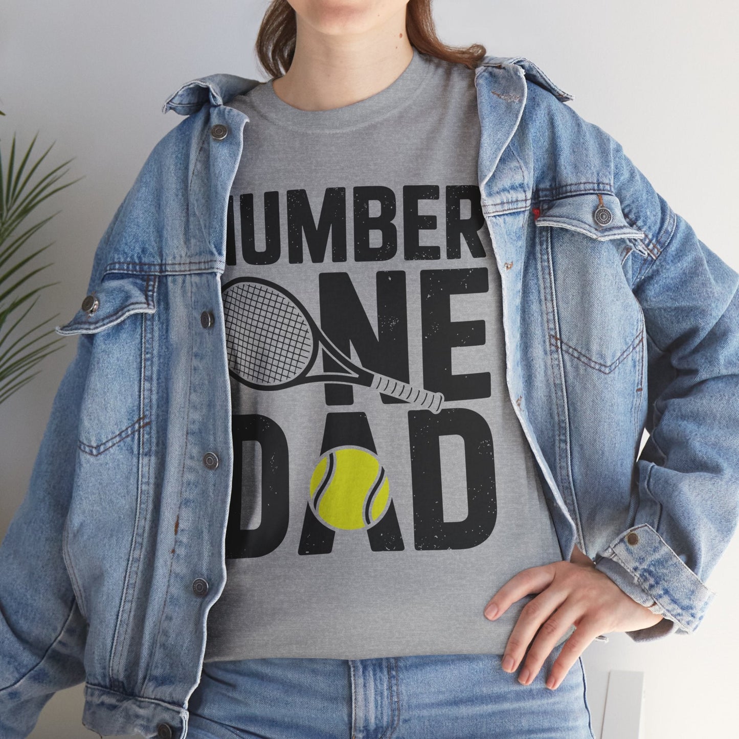 Tennis Dad Number One Daddy with Tennis Sayings Fathers Day T-Shirt