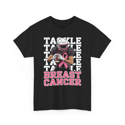 Tackle Football Breast Cancer Awareness Pink Ribbon T-Shirt