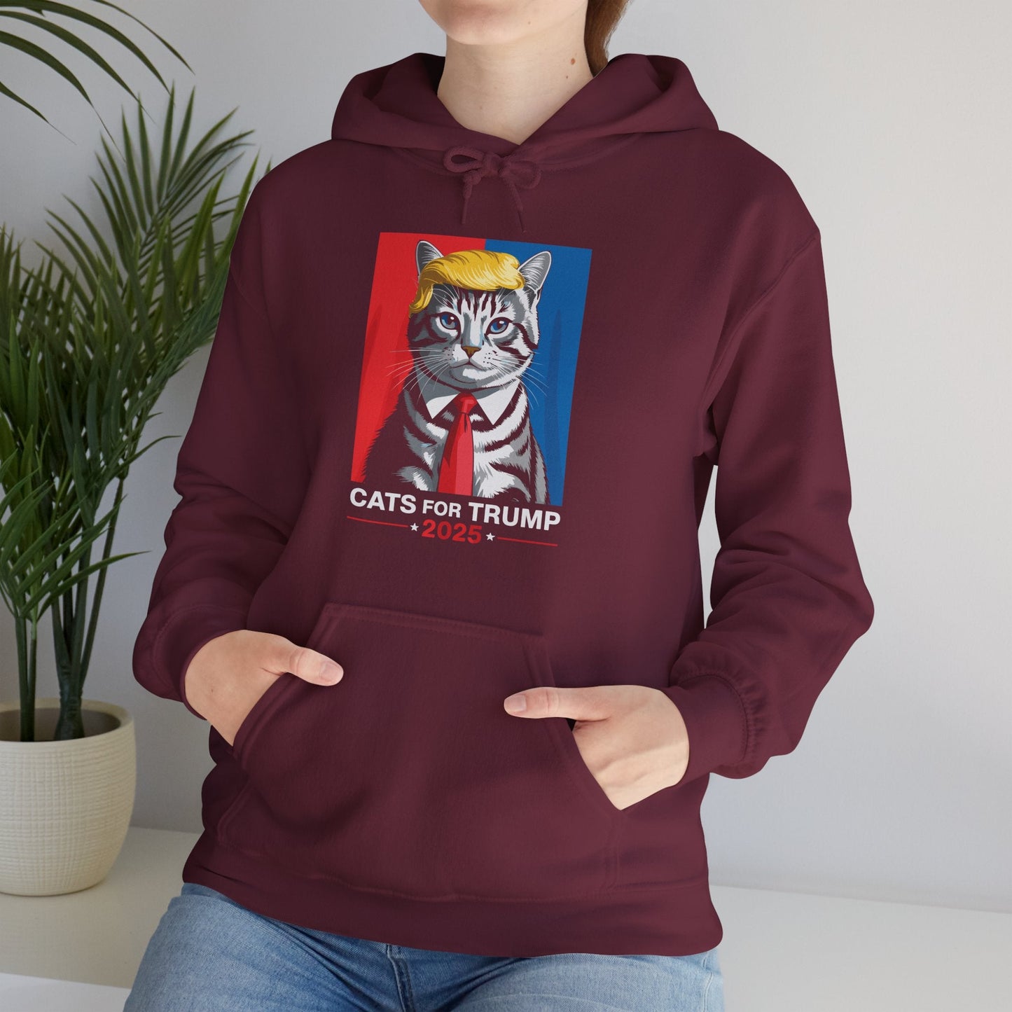 Cats For Trump 2025 Funny Tee For Vance Trump Hoodie