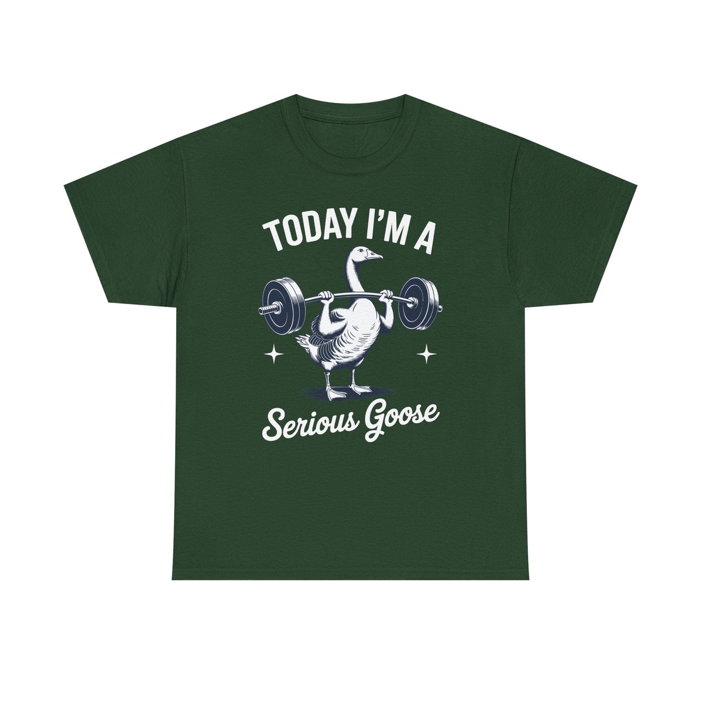 Funny Today I'm A Serious Goose Lifting Weights Gym Fitness T-Shirt
