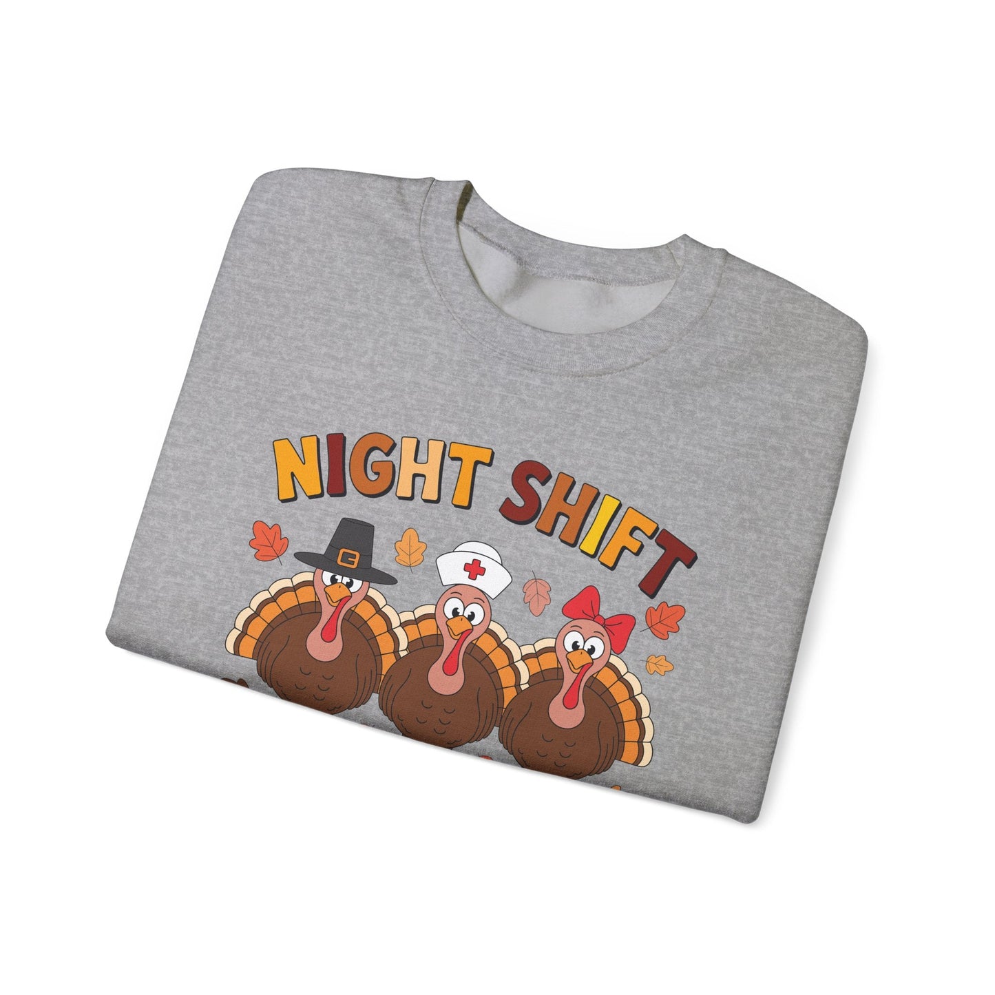 Night Shift Gobble Squad Night Worker Staff Thanksgiving Sweatshirt
