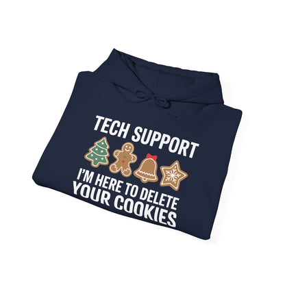 Christmas Tech Support Here To Delete Cookies Xmas Men Women Hoodie
