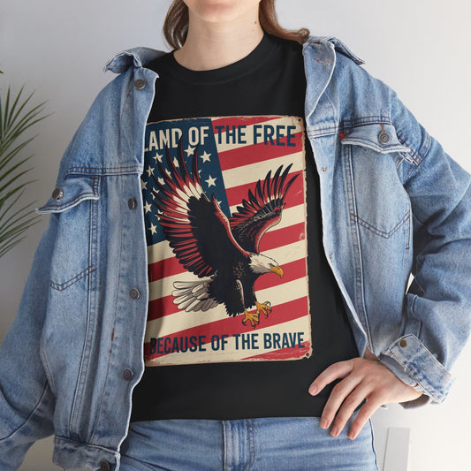 America Eagle Land of the Free Because of the Brave T-Shirt