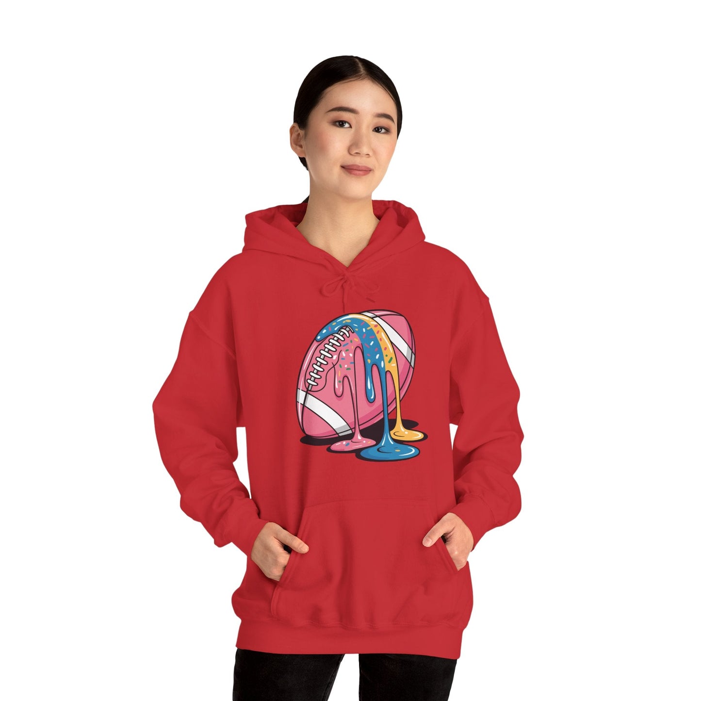 Football Drip For Lineman WR QB RB Ice Cream Sprinkles Hoodie