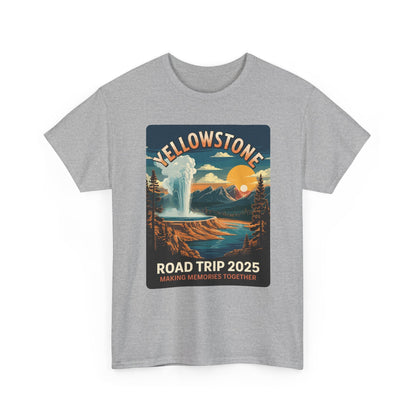 Yellowstone Family Road Trip 2025 National Park Outdoor T-Shirt