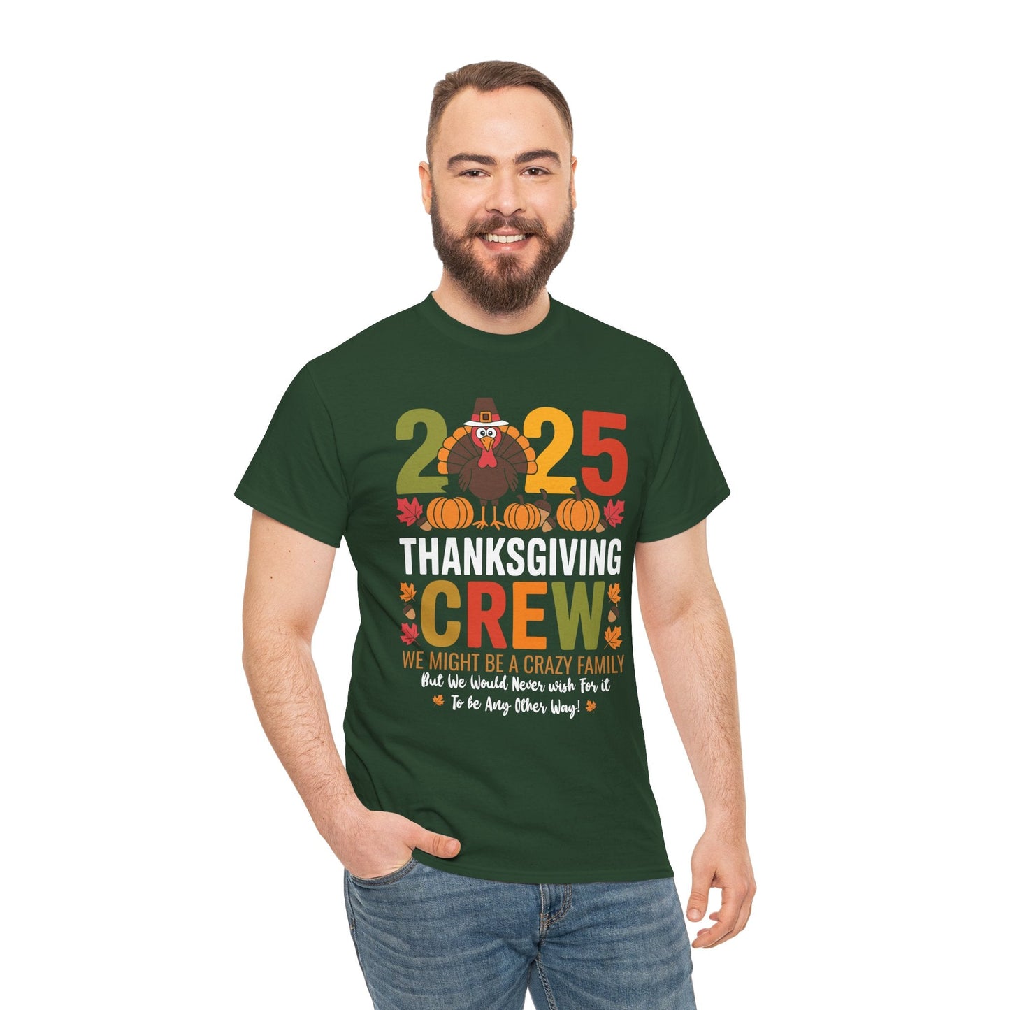 Family Thanksgiving 2025 Thanksgiving Crew Turkey Matching T-Shirt
