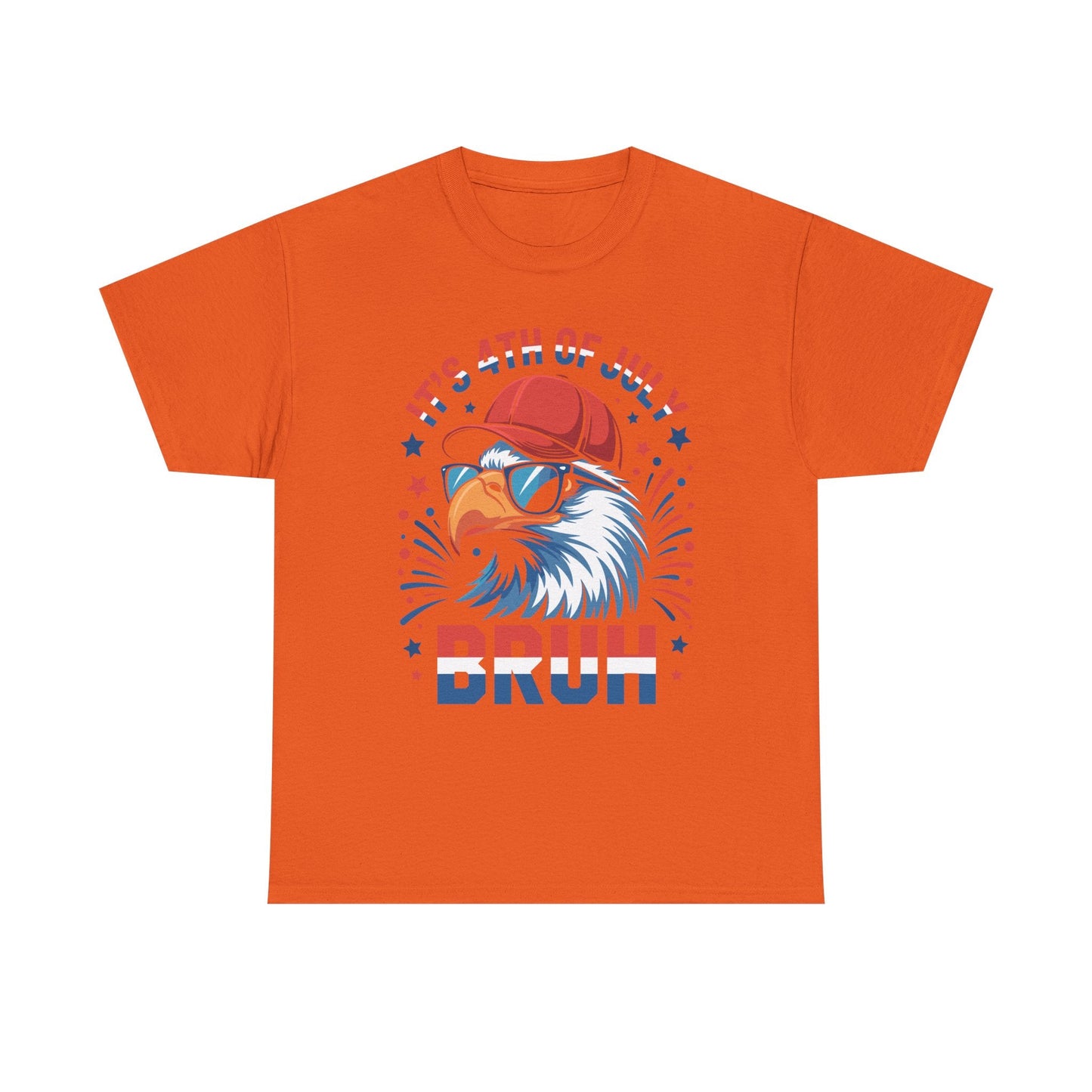 Bruh 4th Of July Boys Kids Fourth Of July Bald Eagle T-Shirt