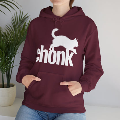 Chonk Cat Meme Funny Black Hoodie