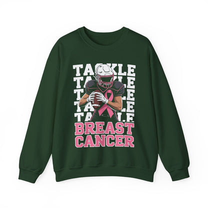 Tackle Football Breast Cancer Awareness Pink Ribbon Sweatshirt