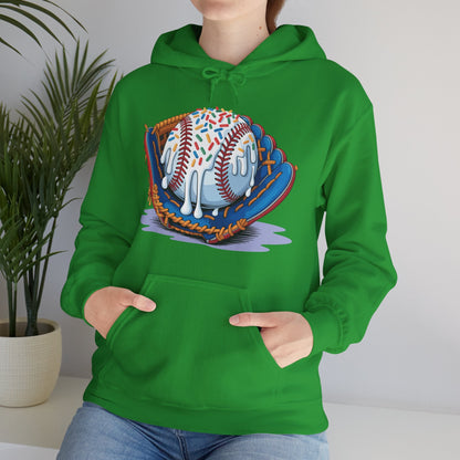 Baseball Drip Ice Cream Sprinkles Baseball Glove Hoodie