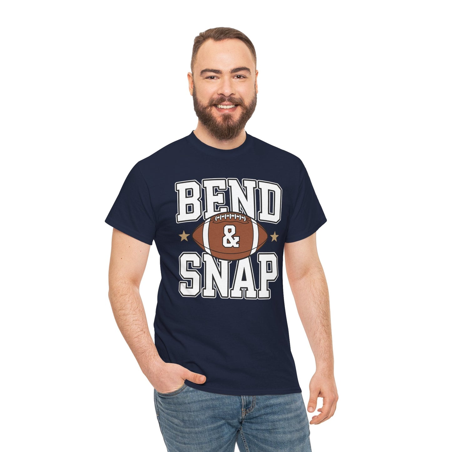 Funny Game Day Touchdown Season Cute Bend and Snap Football T-Shirt