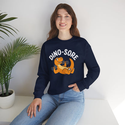 Gym Workout Dino Sore Exercise Fitness Boys Women Men Sweatshirt
