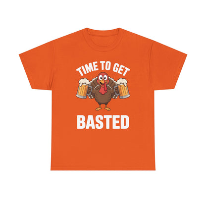 Time To Get Basted Funny Beer Thanksgiving Turkey Gift T-Shirt