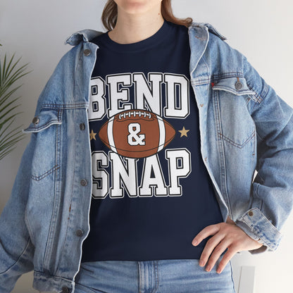 Funny Game Day Touchdown Season Cute Bend and Snap Football T-Shirt