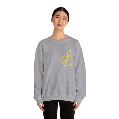 Funny Thumbs Up Emoji Graphic Positive Vibes Sweatshirt