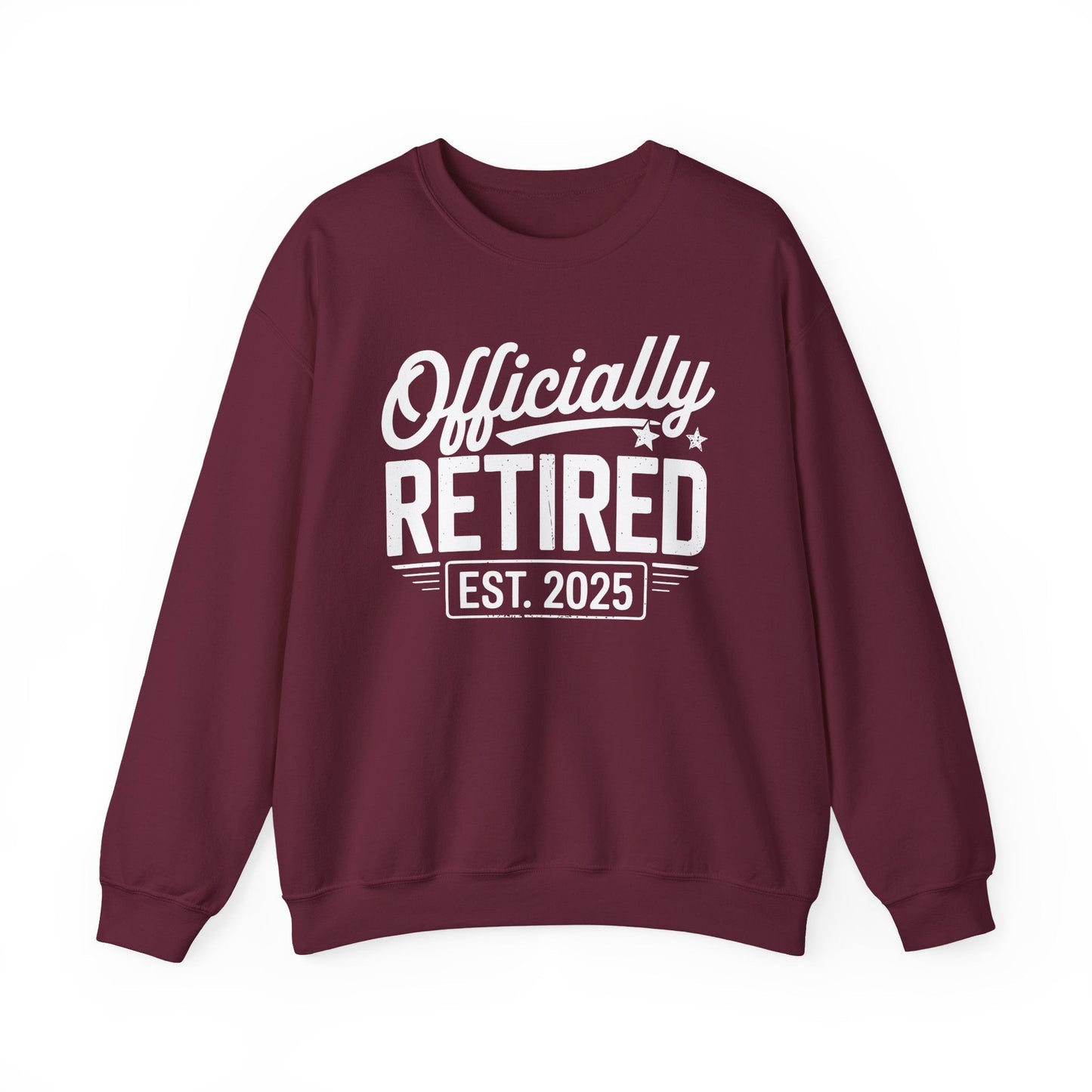 Funny Retirement 2025 Officially Retired Vintage Humor Sweatshirt