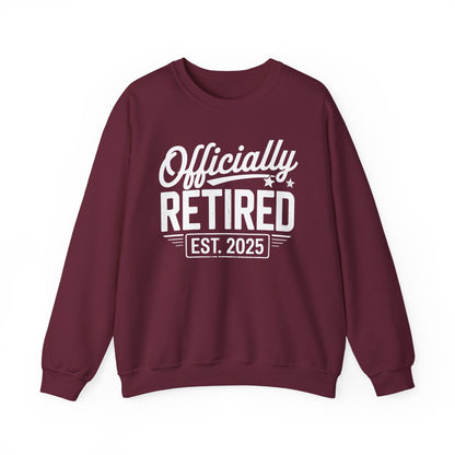 Funny Retirement 2025 Officially Retired Vintage Humor Sweatshirt