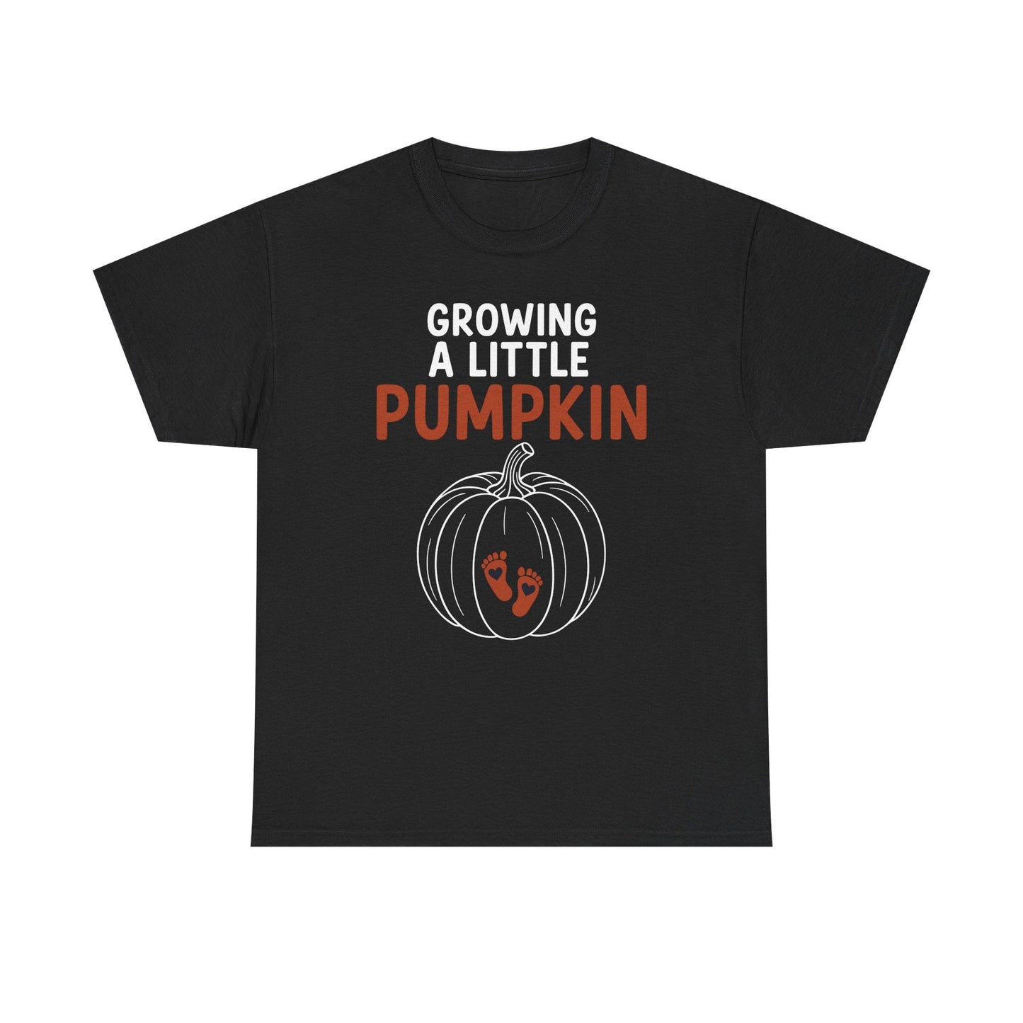 Growing A Little Pumpkin Fall Thanksgiving Baby Bump Wife T-Shirt