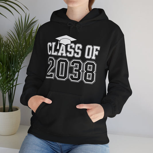 Class of 2038 Grow With Me Funny Kindergarten Back To School Hoodie