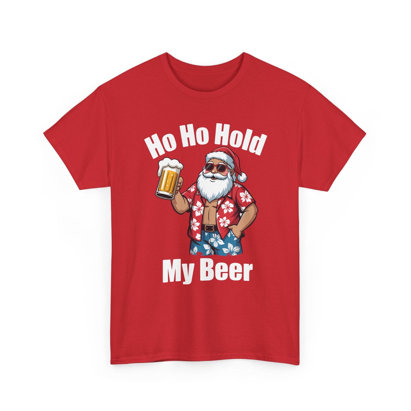 Funny Santa With Sunglasses And Beer Christmas in July T-Shirt