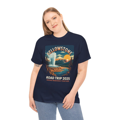 Yellowstone Family Road Trip 2025 National Park Outdoor T-Shirt