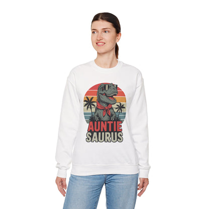 Auntiesaurus T Rex Dinosaur Auntie Saurus Family Matching Sweatshirt