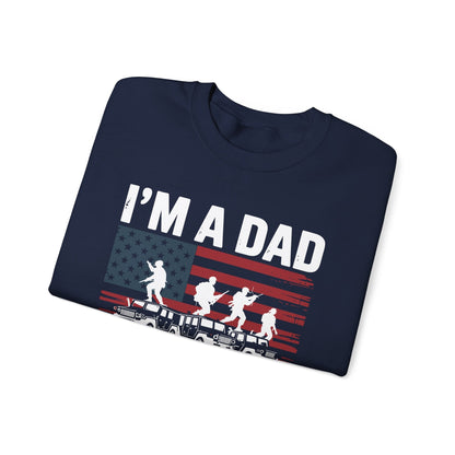 I'm A Dad Papa And Veteran Funny Retro Dad Papa Grandpa Sweatshirt