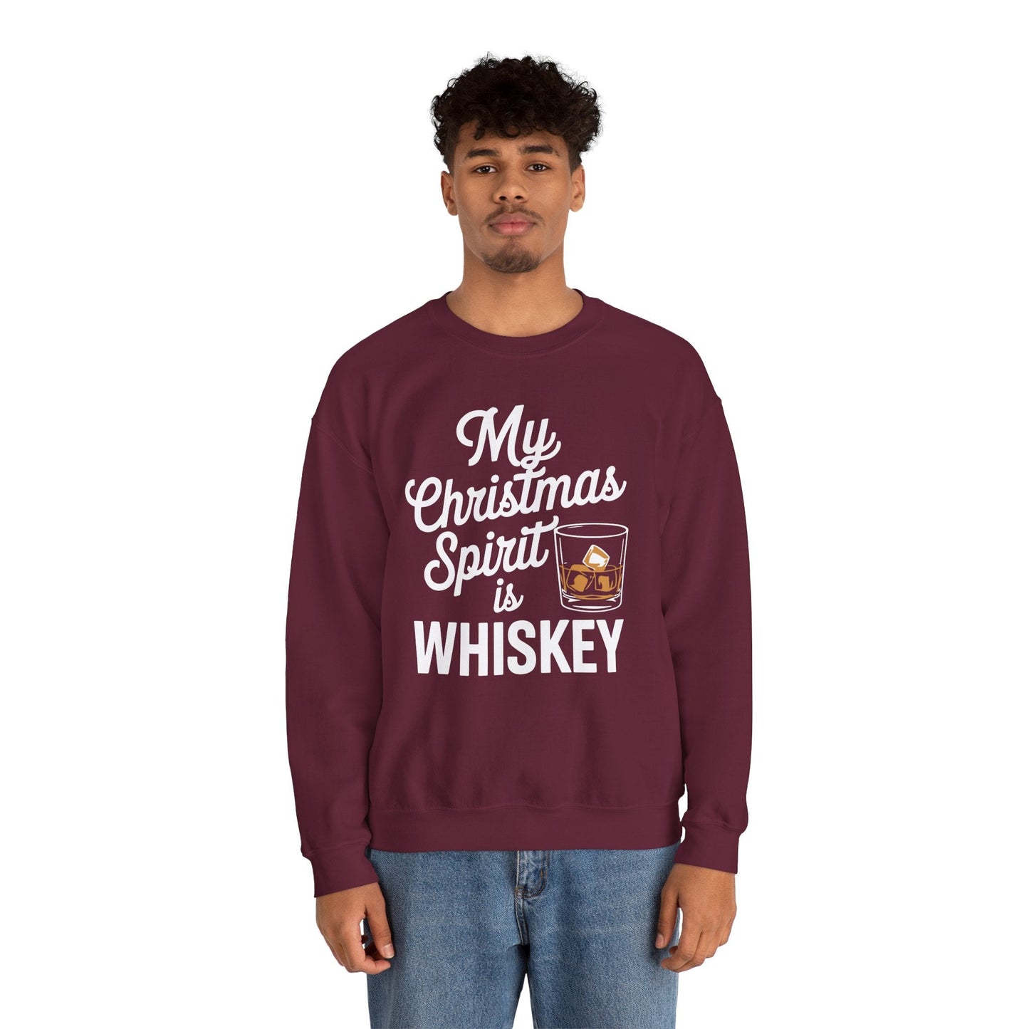 Funny Christmas Drinking Shirt Whiskey Liquor Drinker Saying Sweatshirt